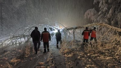 Аномальный снегопад оборвал провода ЛЭП в нескольких уральских городах (ФОТО)